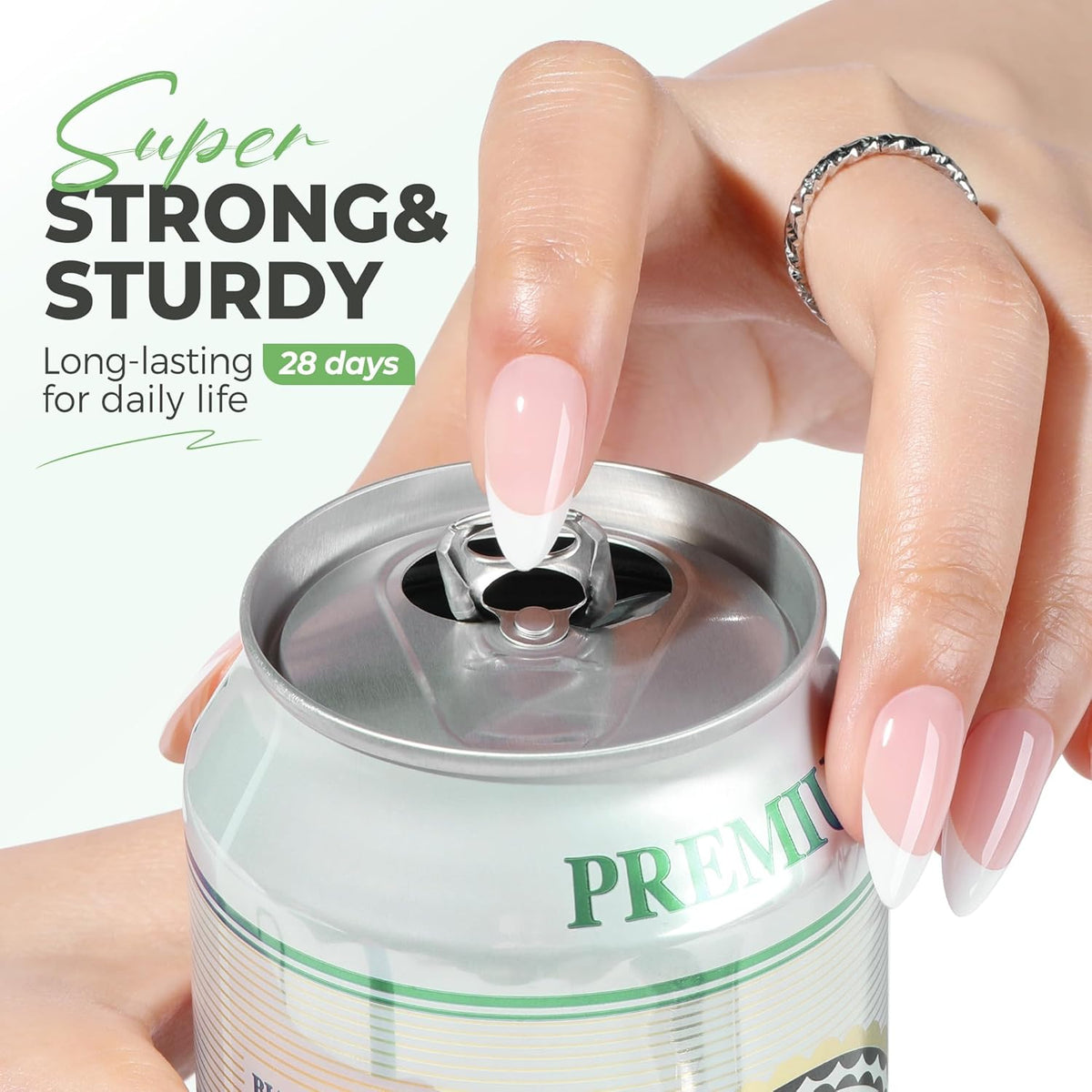 UNA GELLA Super Strong Gel Nail Glue for Press Ons: No U V Lamp Needed Glue Gel, Travel-Size 5ml