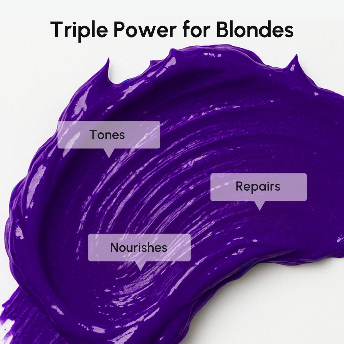 MAREE Purple Hair Mask – Toner for Blonde Hair – Purple Conditioner for Orange Brassy Bleached