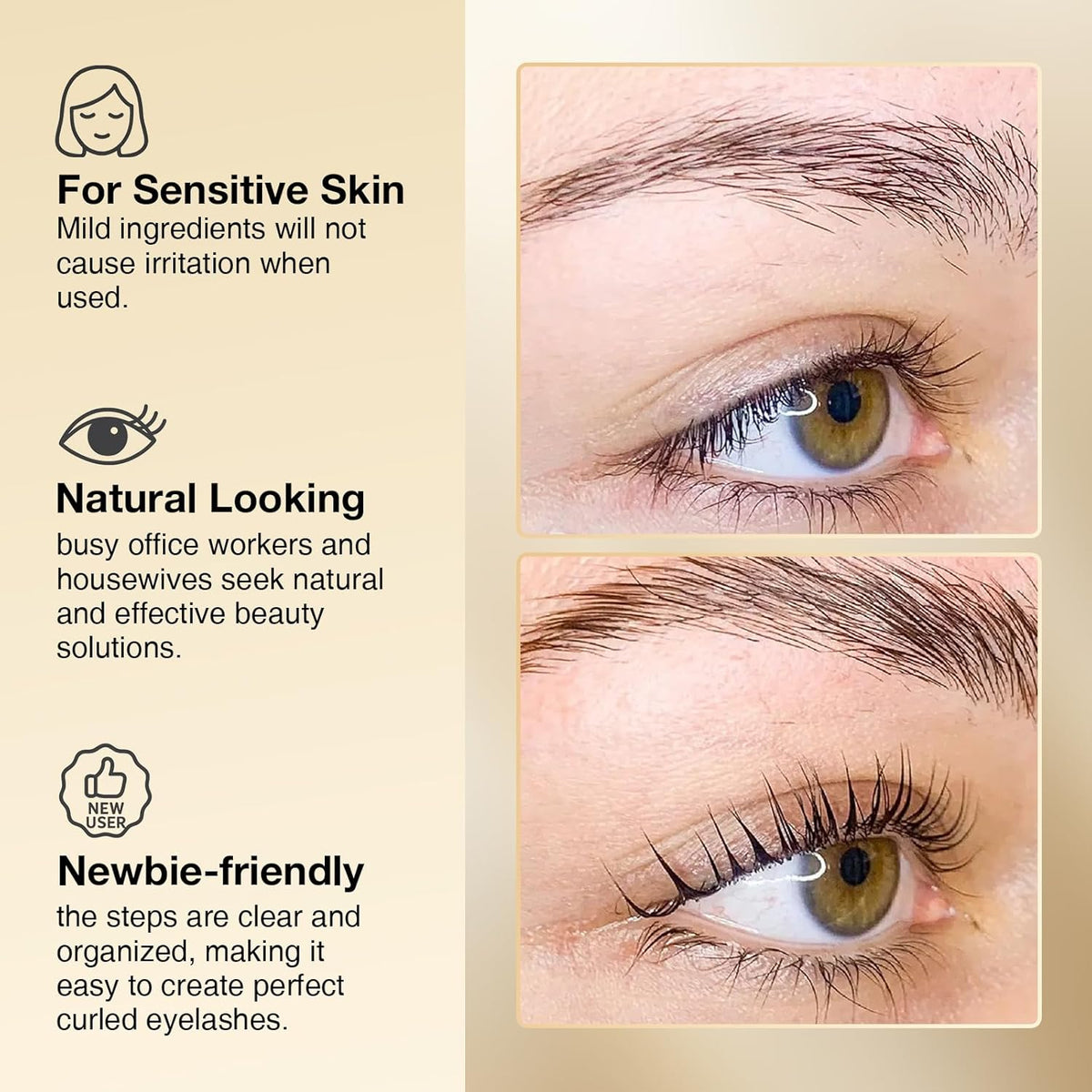 Brow Lamination Kit Lash Lift Kit, Sachet Refill Eyelash Perm Kit for Natural Curling Long-Lasting