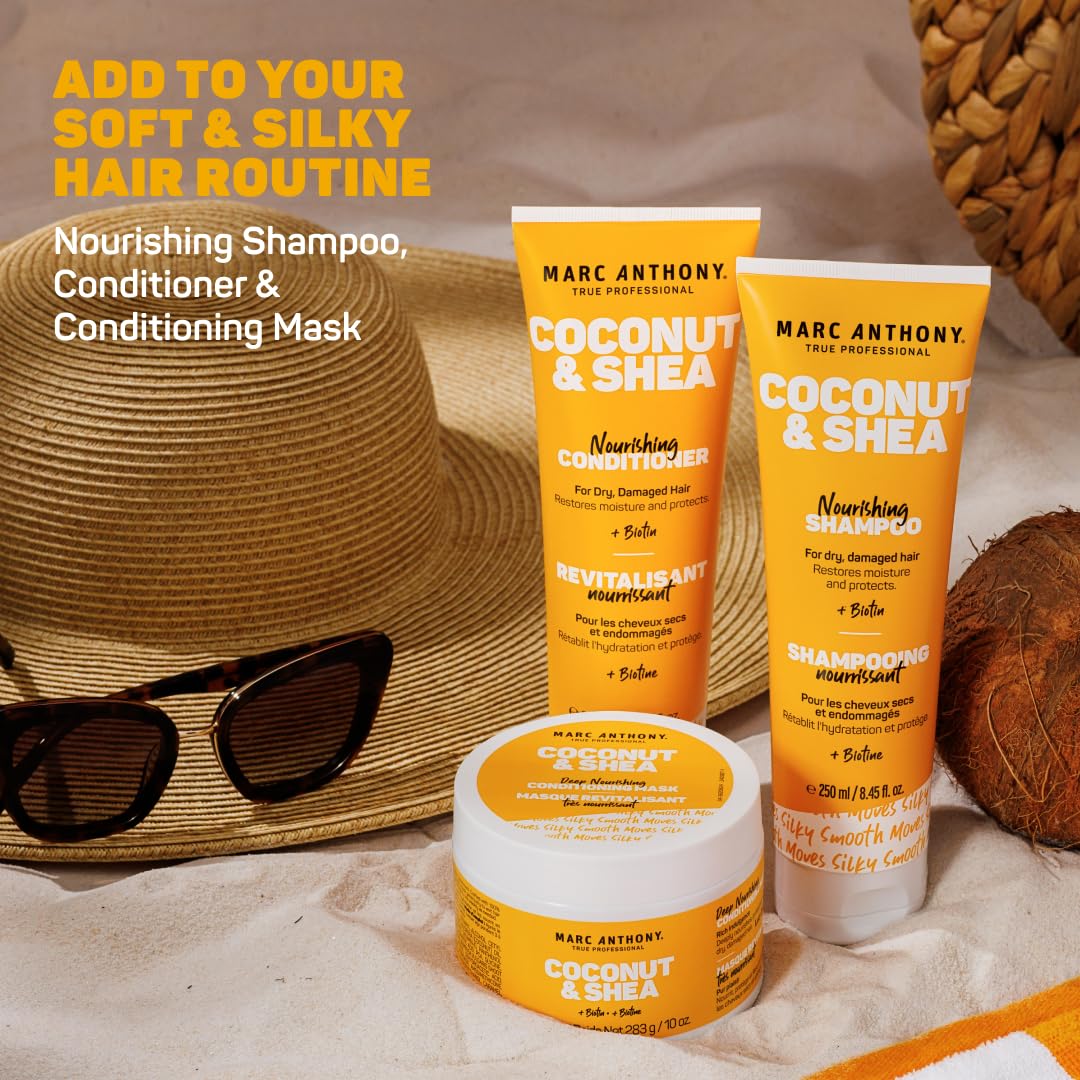 Marc Anthony Volumizing Shampoo and Conditioner Set with Coconut Oil & Shea Butter - Nourishing &