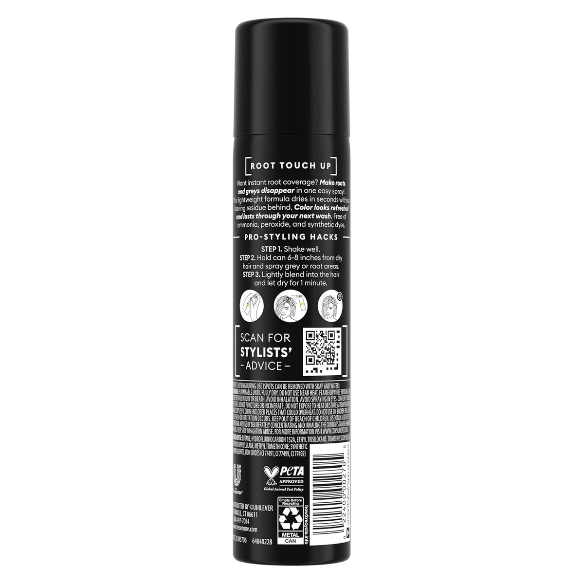 TRESemmé Temporary Hair Color Root Touch-Up Dark Brown Ammonia-free, Peroxide-free Root Cover Up