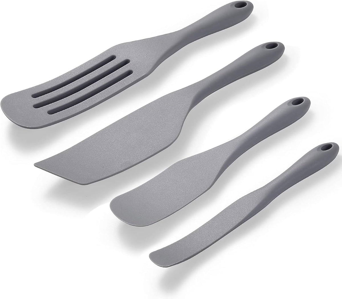 Tongjude Silicone Spurtle Set, Silicone Spatula Set, Heat Resistant Cooking Utensil for Nonstick