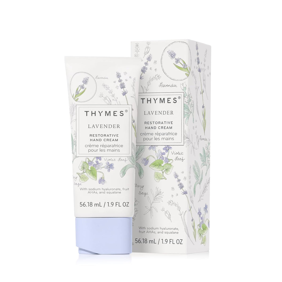 Thymes Restorative Hand Cream for Women & Men - Moisturizing Hand Cream Travel Size - Notes of