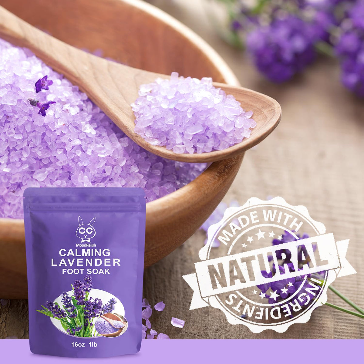 Foot Spa Bath Massager with Heat Bubbles and Vibration Massage and Jets, 16 OZ Calming Lavender