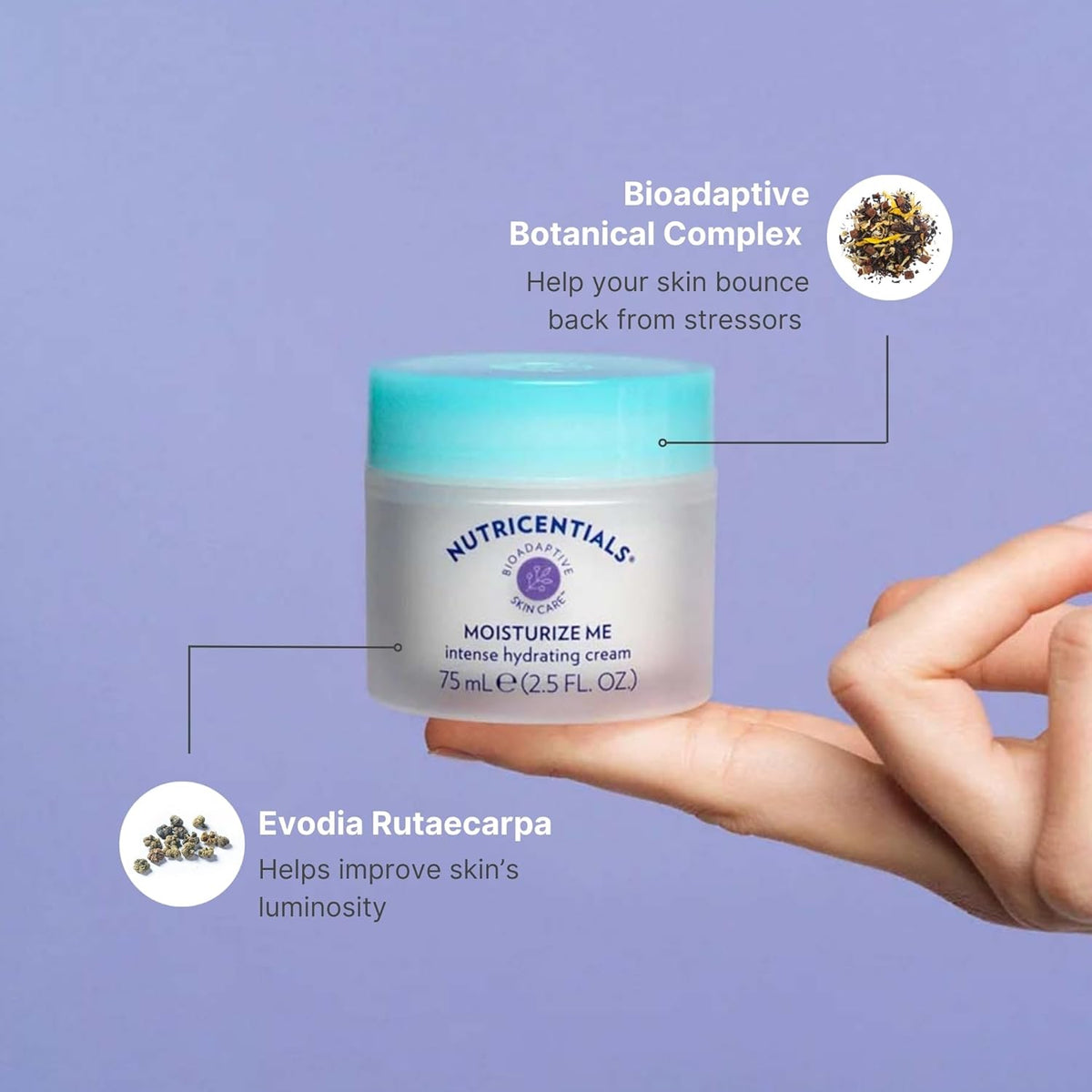 Nu Skin Moisturize Me Intense Hydrate Cream 2.5 fl oz - Nighttime Restoration with Bioadaptive