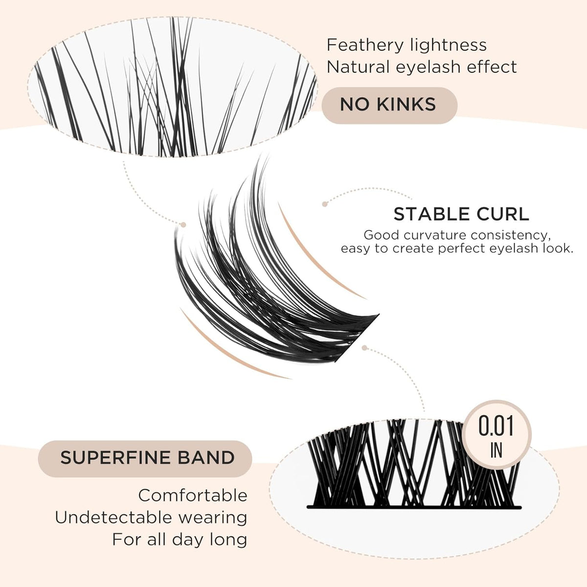 PopUp Lash Clusters 144 Pcs Cluster Lashes DIY Cluster Eyelash Extensions Mega Volume Reusable