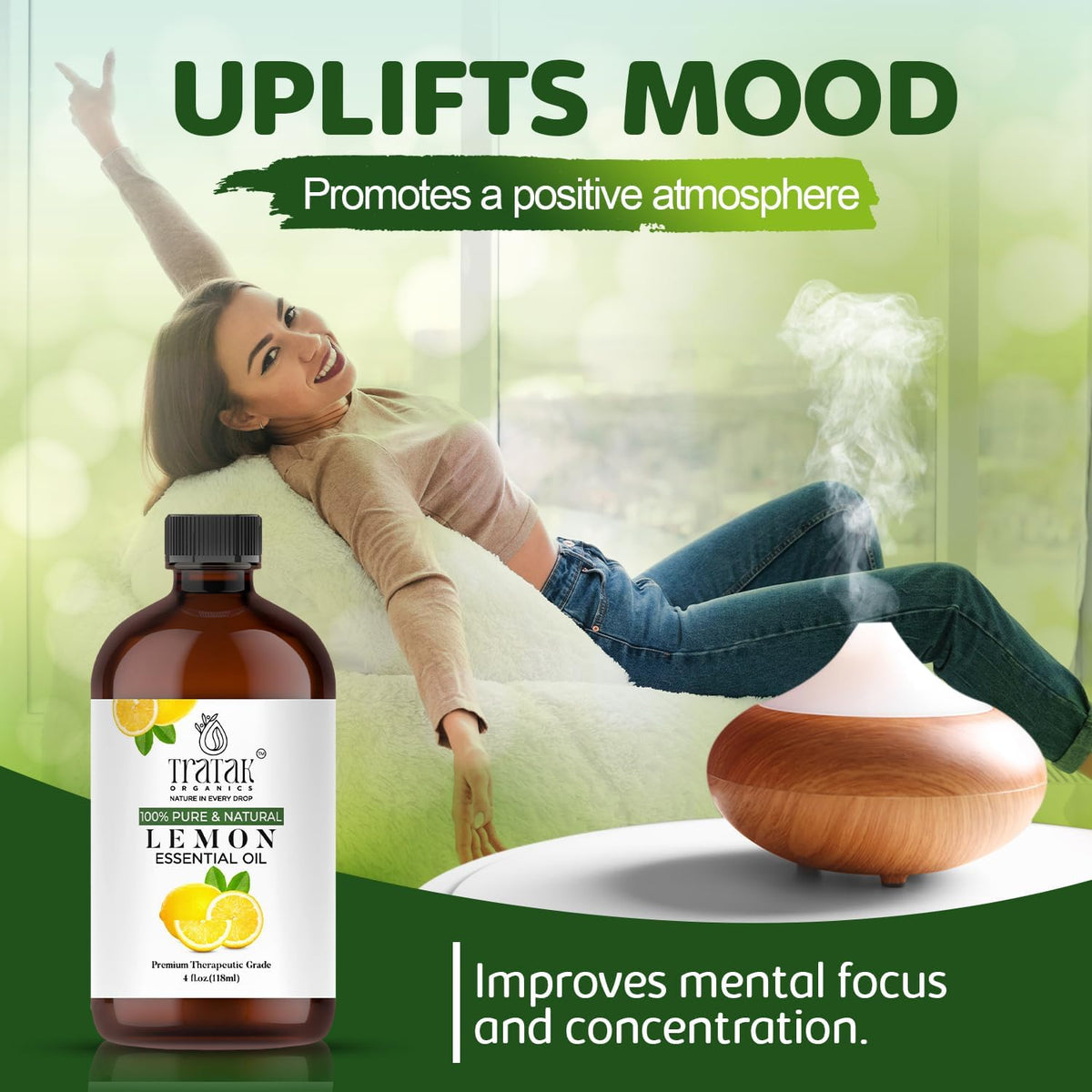 Lemon Essential Oil, 100% Pure & Natural with Glass Droppers | Undiluted Essential Oils for