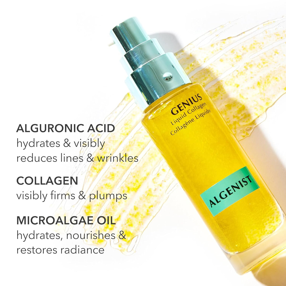 Algenist GENIUS Super Size Liquid Collagen Serum - Firming and Hydrating Face Serum with Collagen +