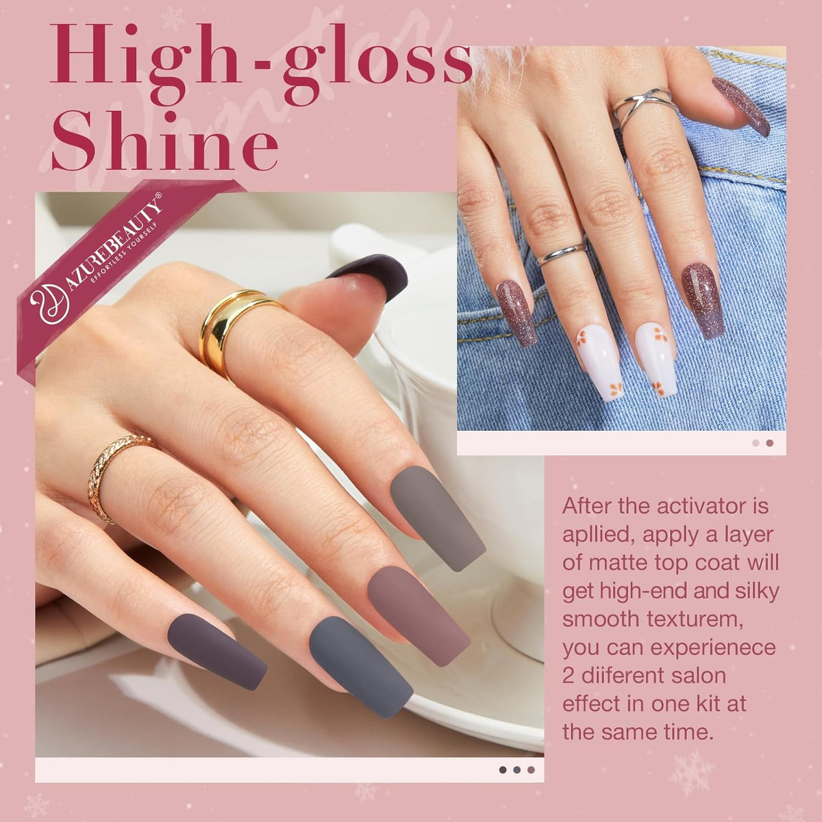 AZUREBEAUTY 31 Pcs Dip Powder Nail Kit Starter All Season 20 Colors Glitter Nude Gray Acrylic Nail