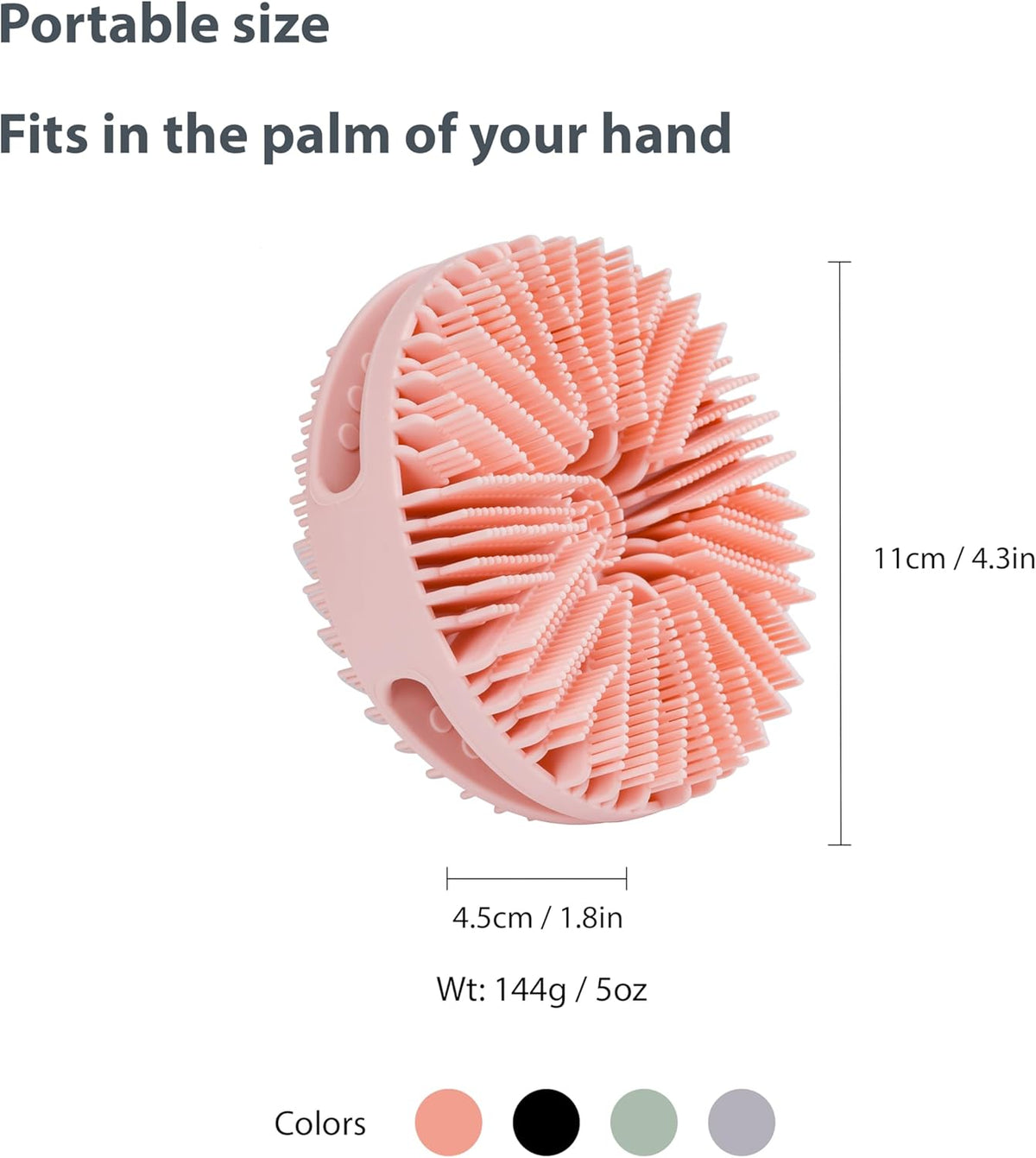 2 PC Silicone Exfoliating Body Scrubber, Silicone Body Shampoo Brush, Soft Silicone Loofah for
