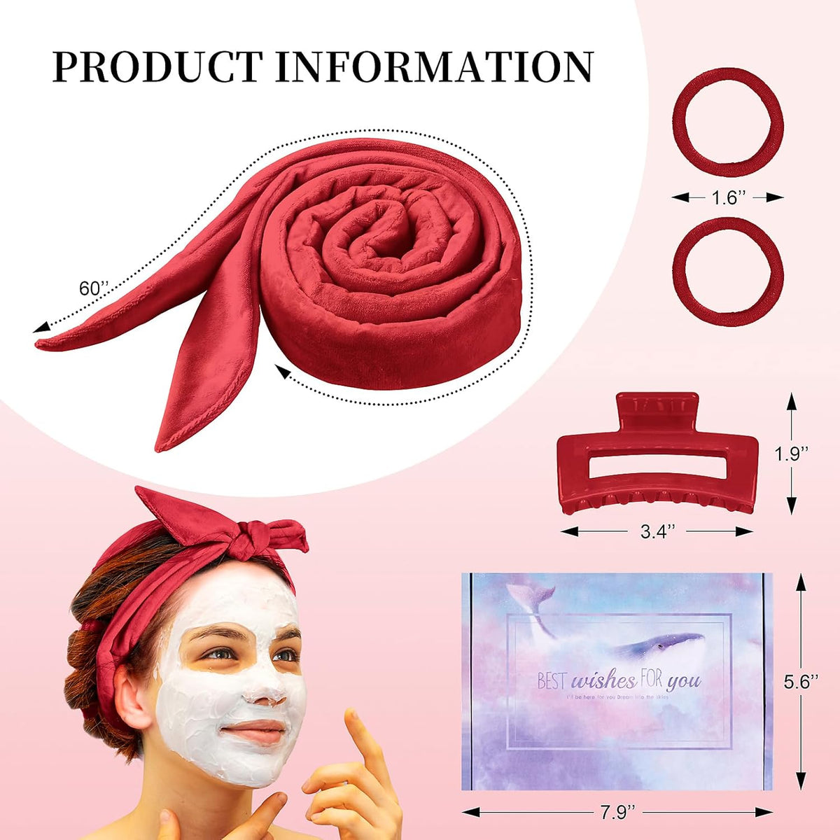 Heatless Curling Rod Headband, Upgraded 60" Extra Long Heatless Curls Headband Soft Hair Curlers to