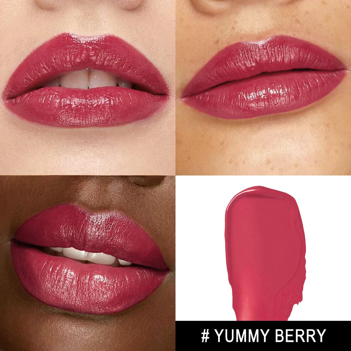 3Pc Moisture Lipsticks for Women Pink Purple Berry Lipstick Hydrate Tinted Lip Balm for Dry Cracked