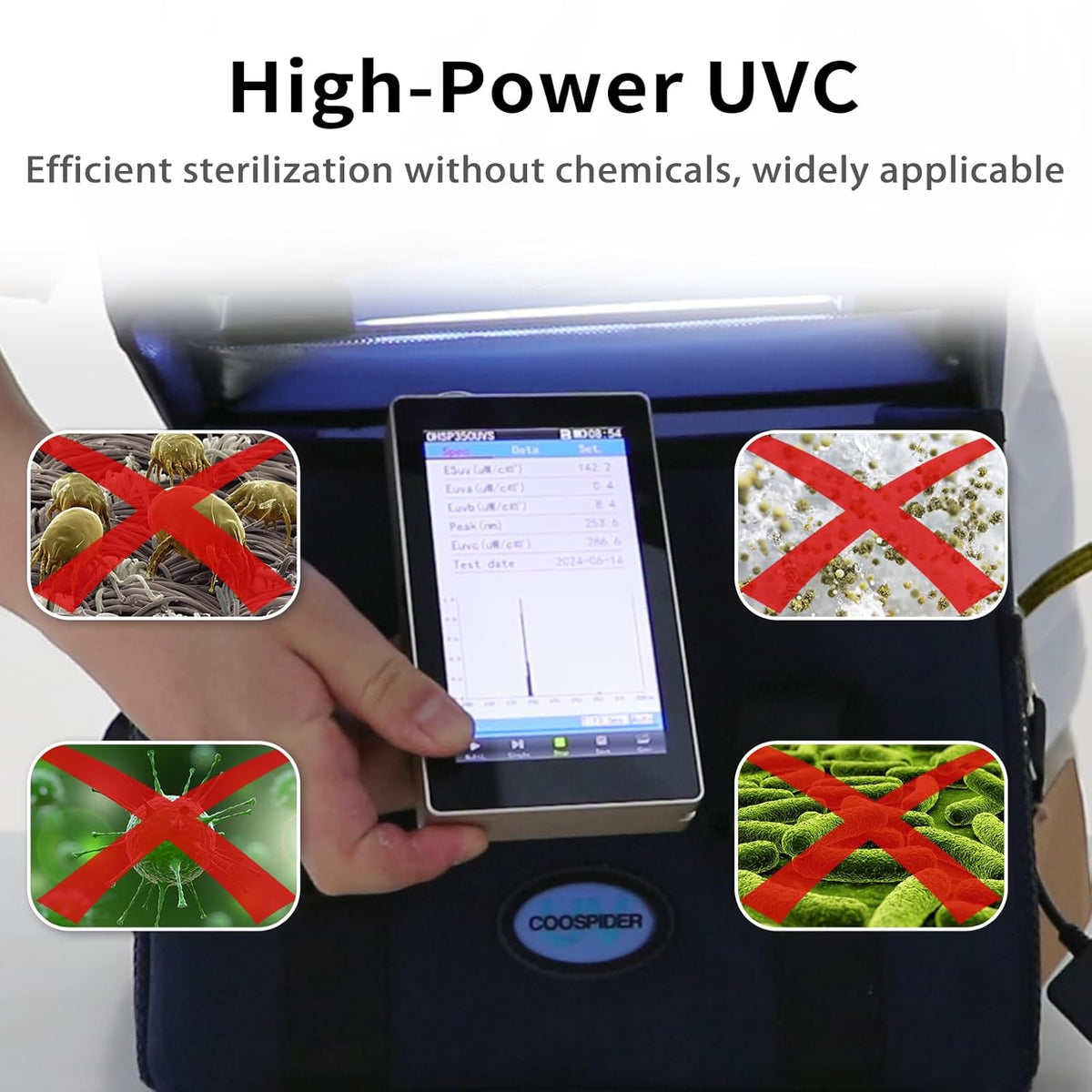 UV Light Sanitizer Box, Portable Foldable Cleaner and Sanitizing Machine with 3-level Timer, UV