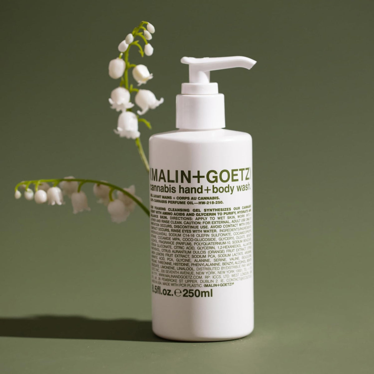 MALIN+GOETZ Cannabis Hand and Body Wash, White, 8.45 Fl Oz (Pack of 1)