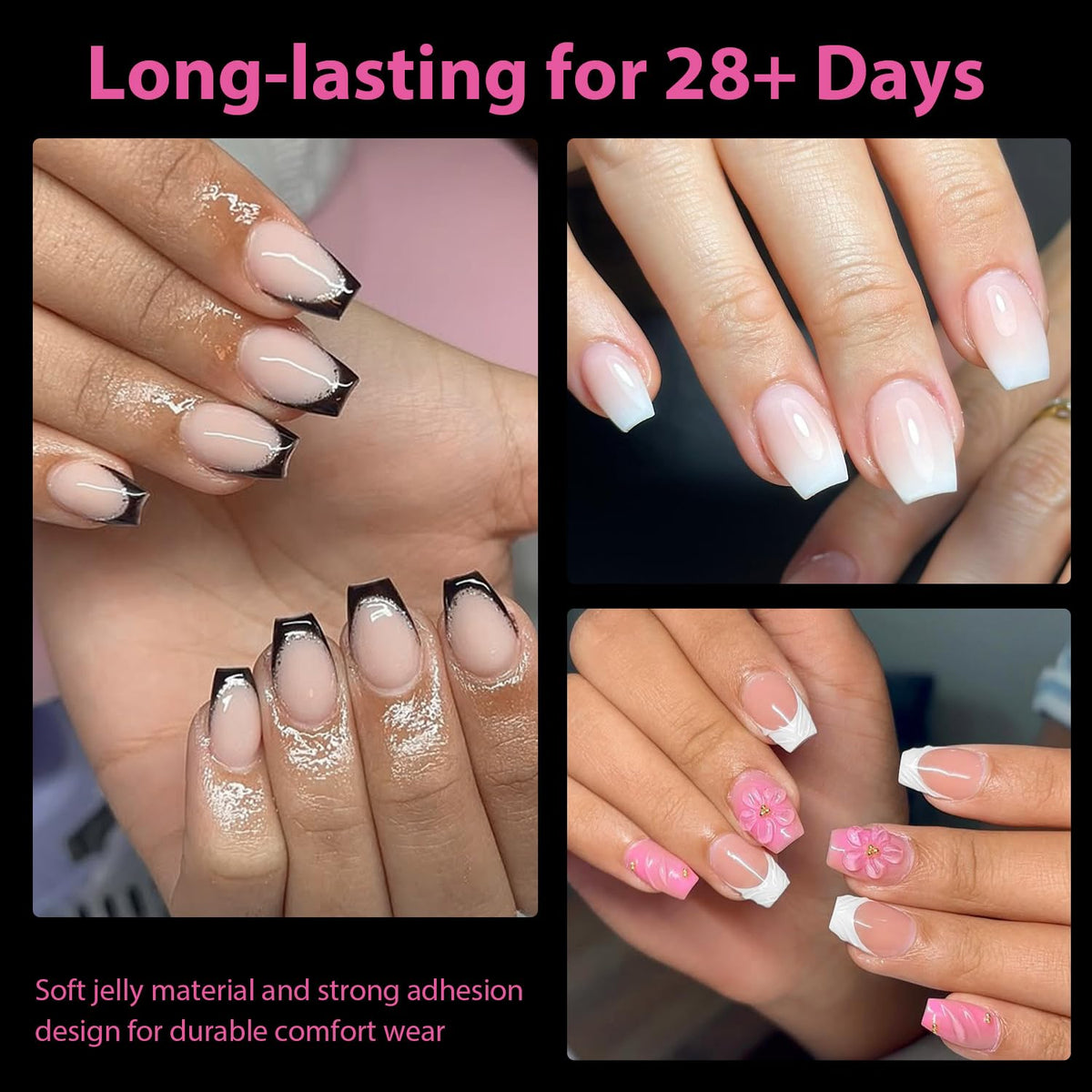 UNA GELLA Extra Short Coffin Nails Tips: 504pcs Pre-etched XS Short Nails, 12 Sizes Clear Coffin