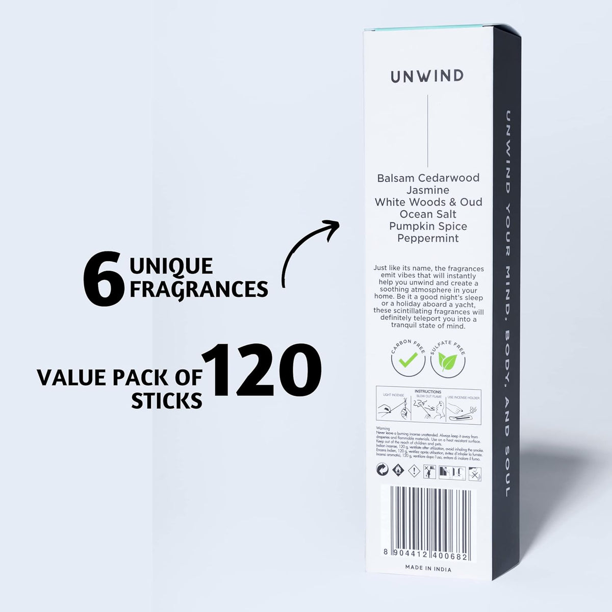 Folkulture Incense Sticks | Set of 6 (120 Fall Insence-Sticks) with 45 Mins Burn Time | Non Toxic