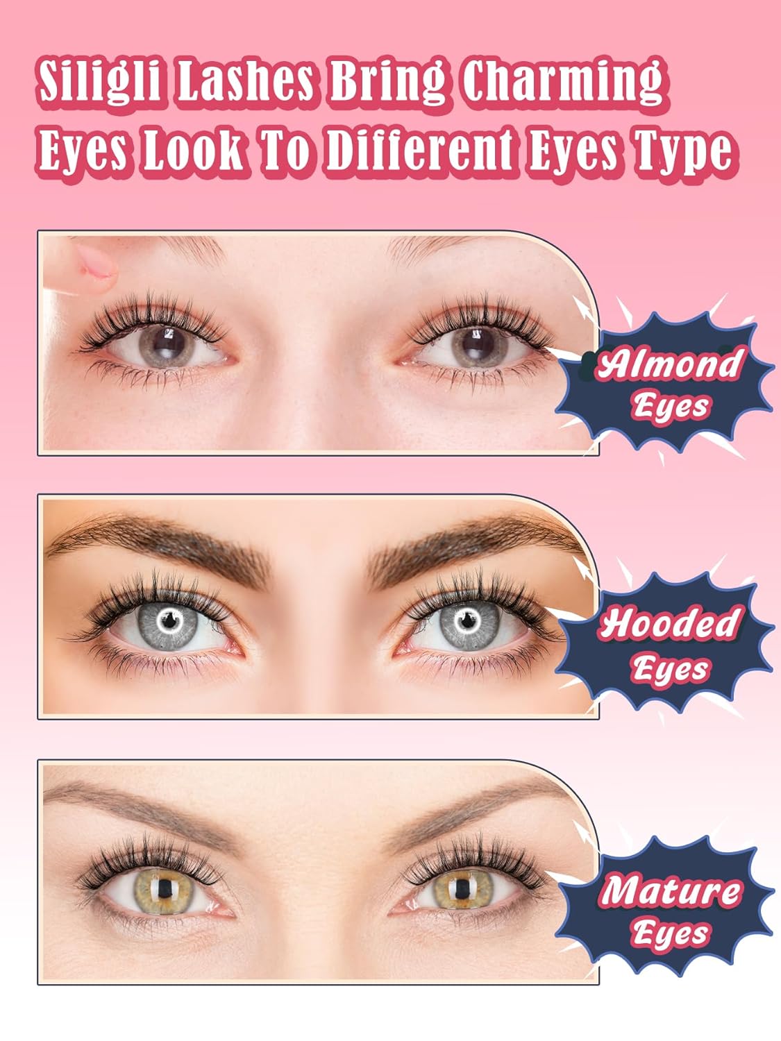 False Lashes Wispy Eyelashes Natural Look 15MM Fake Eyelash with 0.1MM Thin Band Lightweight 3D