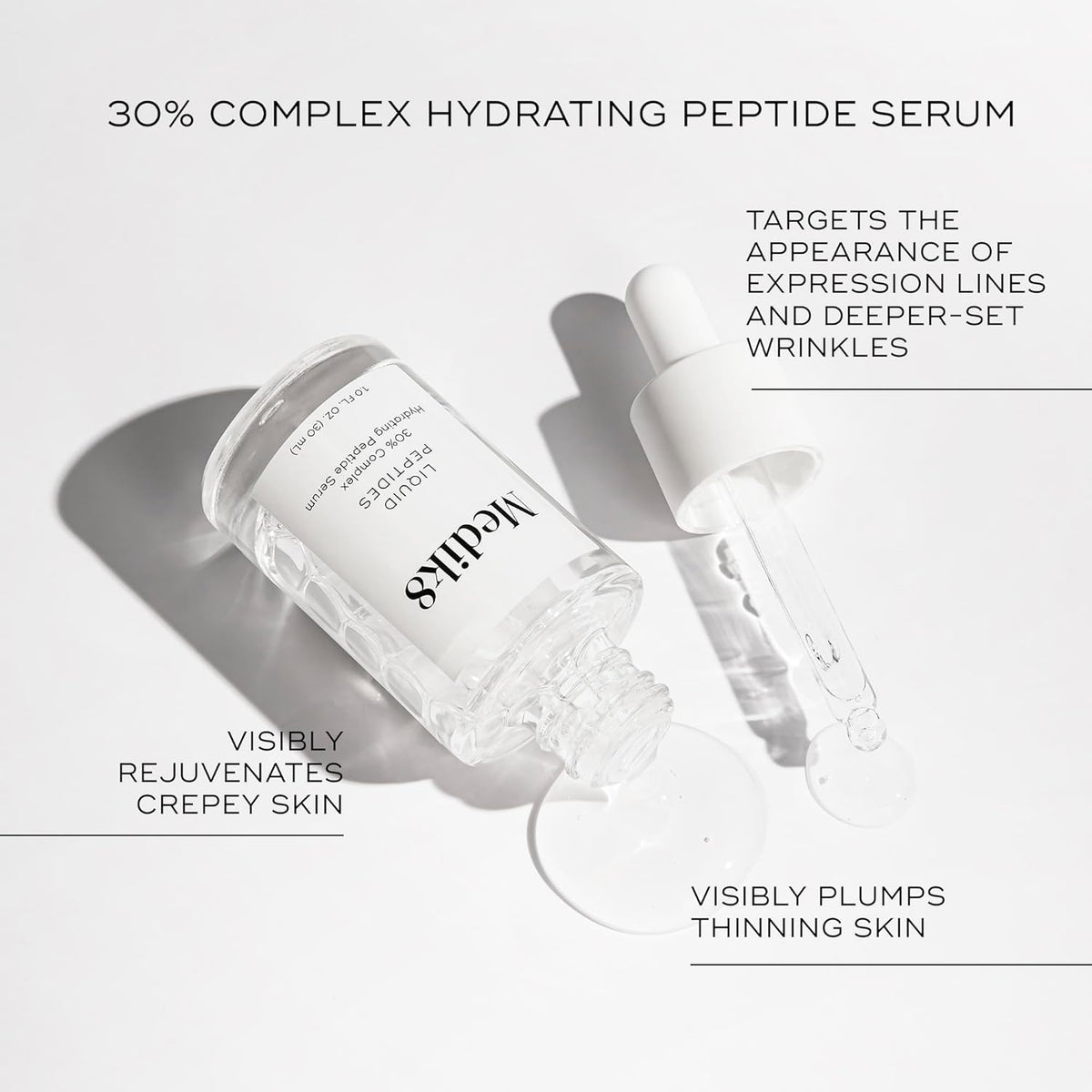 Medik8 Liquid Peptides - Regenerating Multi Peptide Serum - Smooths Wrinkles and Fine Lines