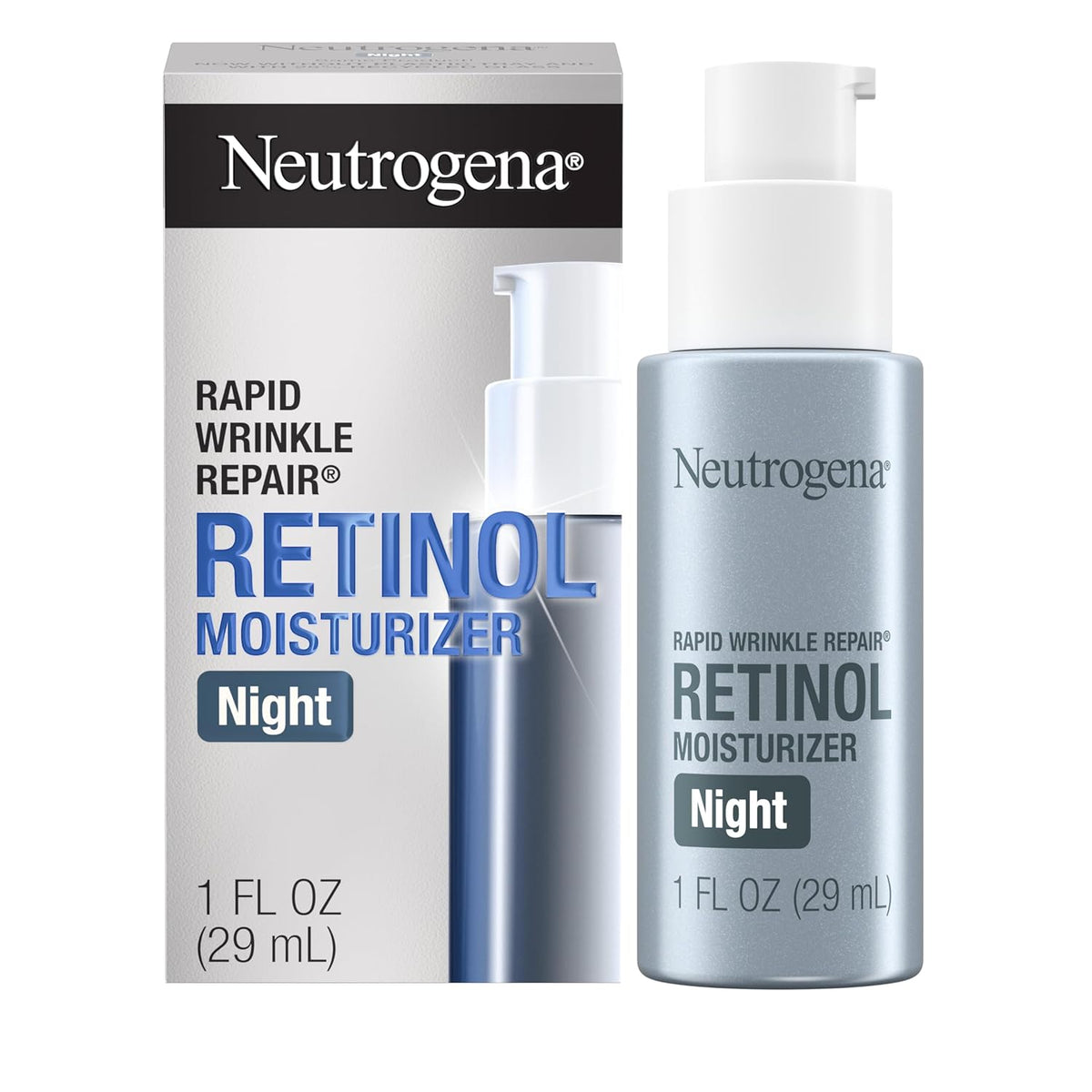 Neutrogena Rapid Wrinkle Repair Retinol Night Face Moisturizer, Daily Anti-Aging Face Cream with