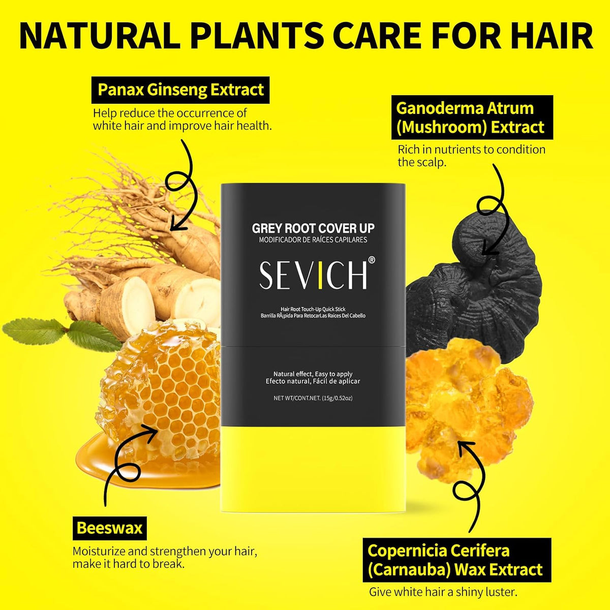 SEVICH Touch Up Comb 2 in 1 Korean, Instant Hair Root Touch-Up Stick | Dual-Sided Design For