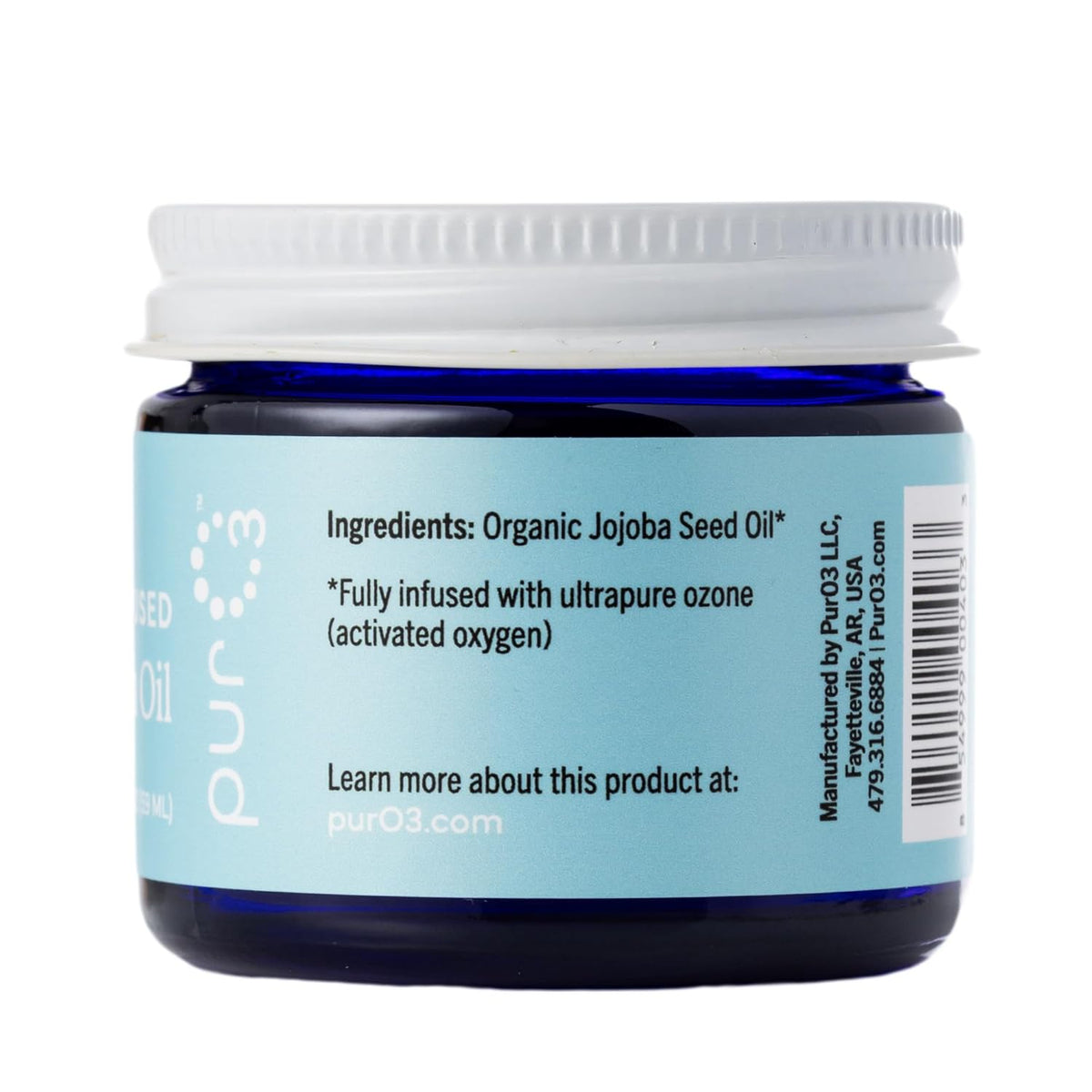 PurO3 Ozonated Jojoba Oil – Pure, Natural, Organic Skincare for Face & Body – Oxygenated Healing