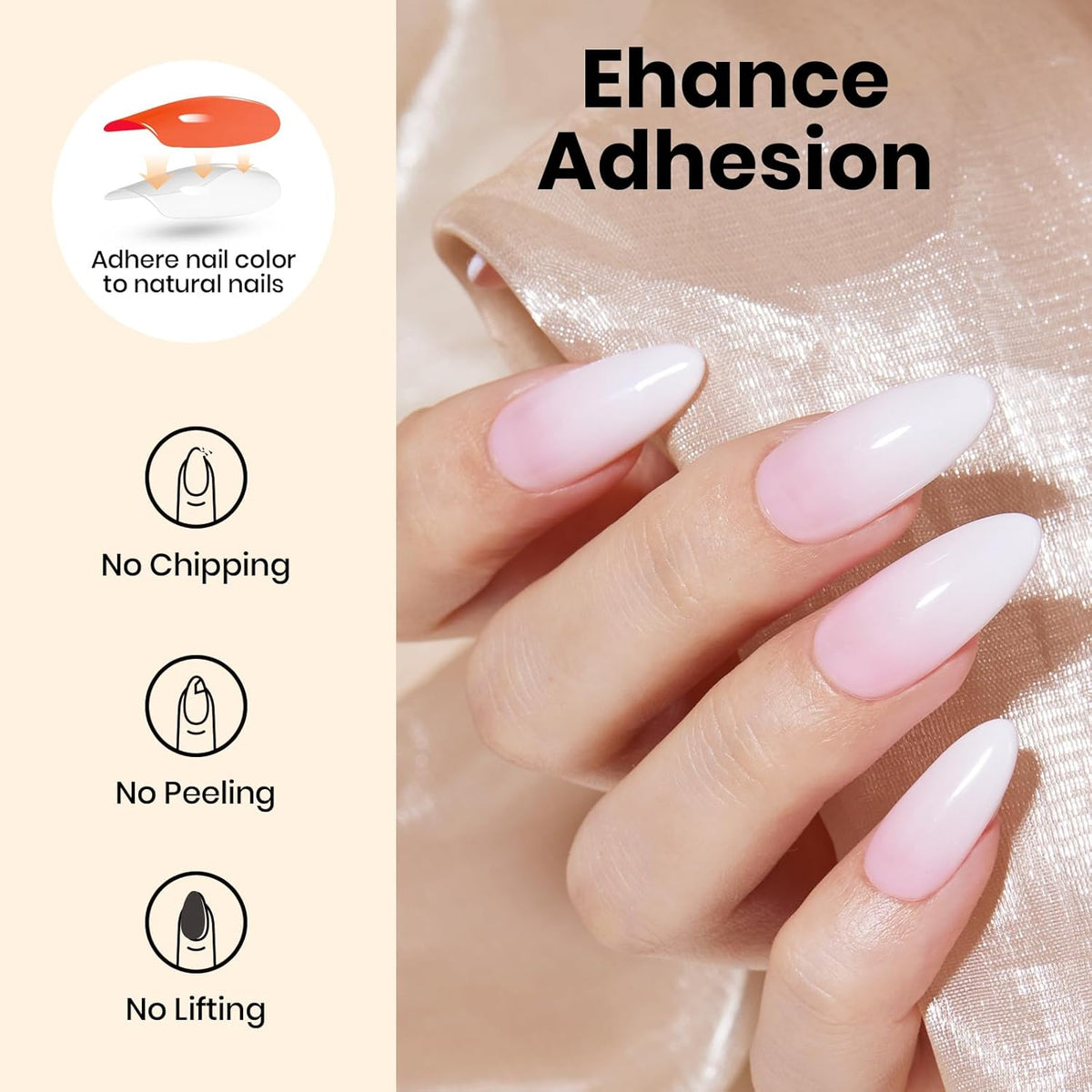 beetles Gel Polish Gel Base Coat HEMA Free, TPO Free Base Gel Nail Polish 15ml Soak Off LED Nail