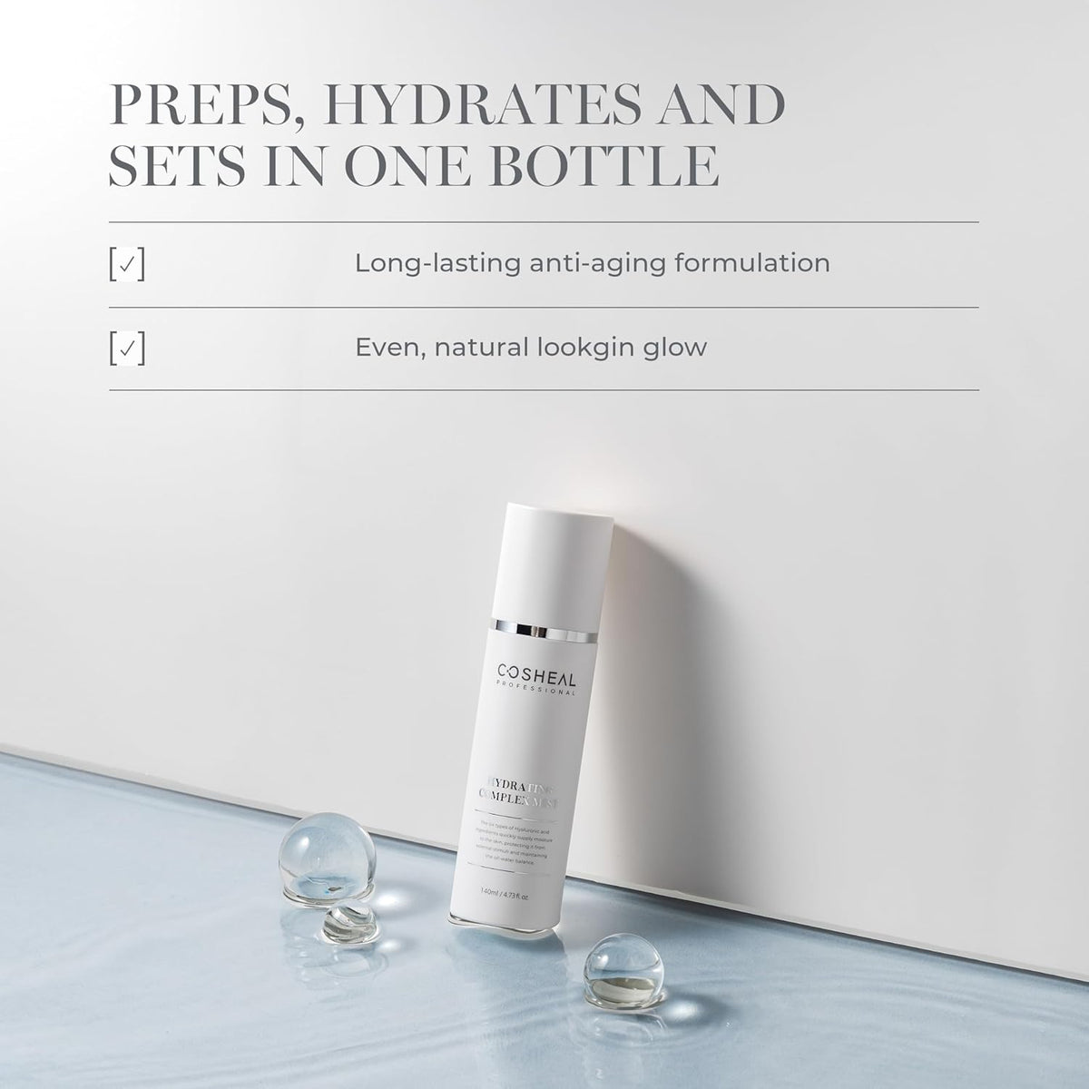 Hydrating Complex Mist 4.73 fl oz, Facial Toner spray with 6 Types of Hyaluronic Acids & Peptides