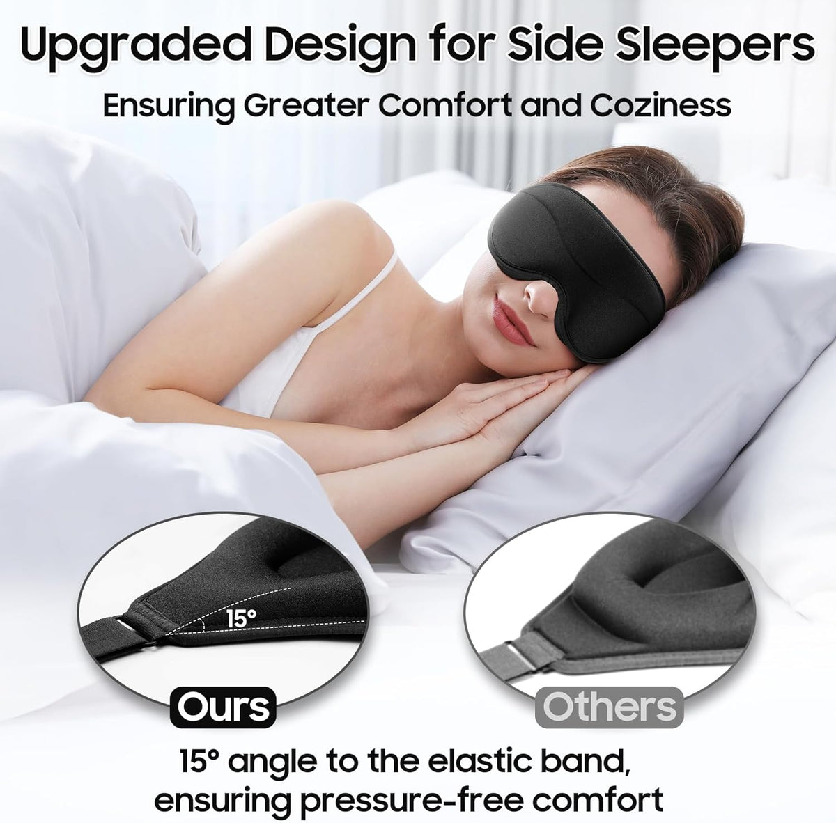 Sleep Mask - Total Blackout 3D Sleeping Mask, Super Lightweight & Silky Soft Eye Mask for Sleeping
