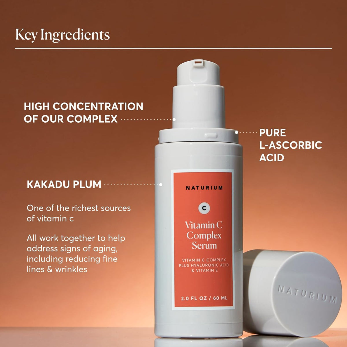 Naturium Vitamin C Complex Face Serum Jumbo, Anti-Aging Facial Treatment with Hyaluronic Acid &