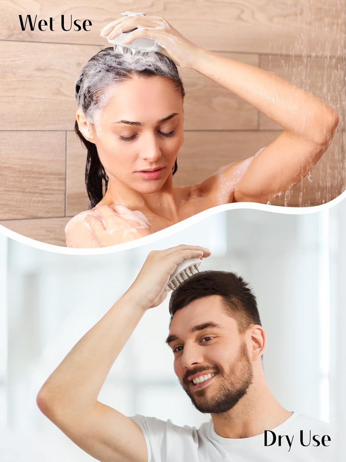HEETA Hair Scalp Massager for Hair Growth, Shampoo Brush, Scalp Scrubber Exfoliator with Soft