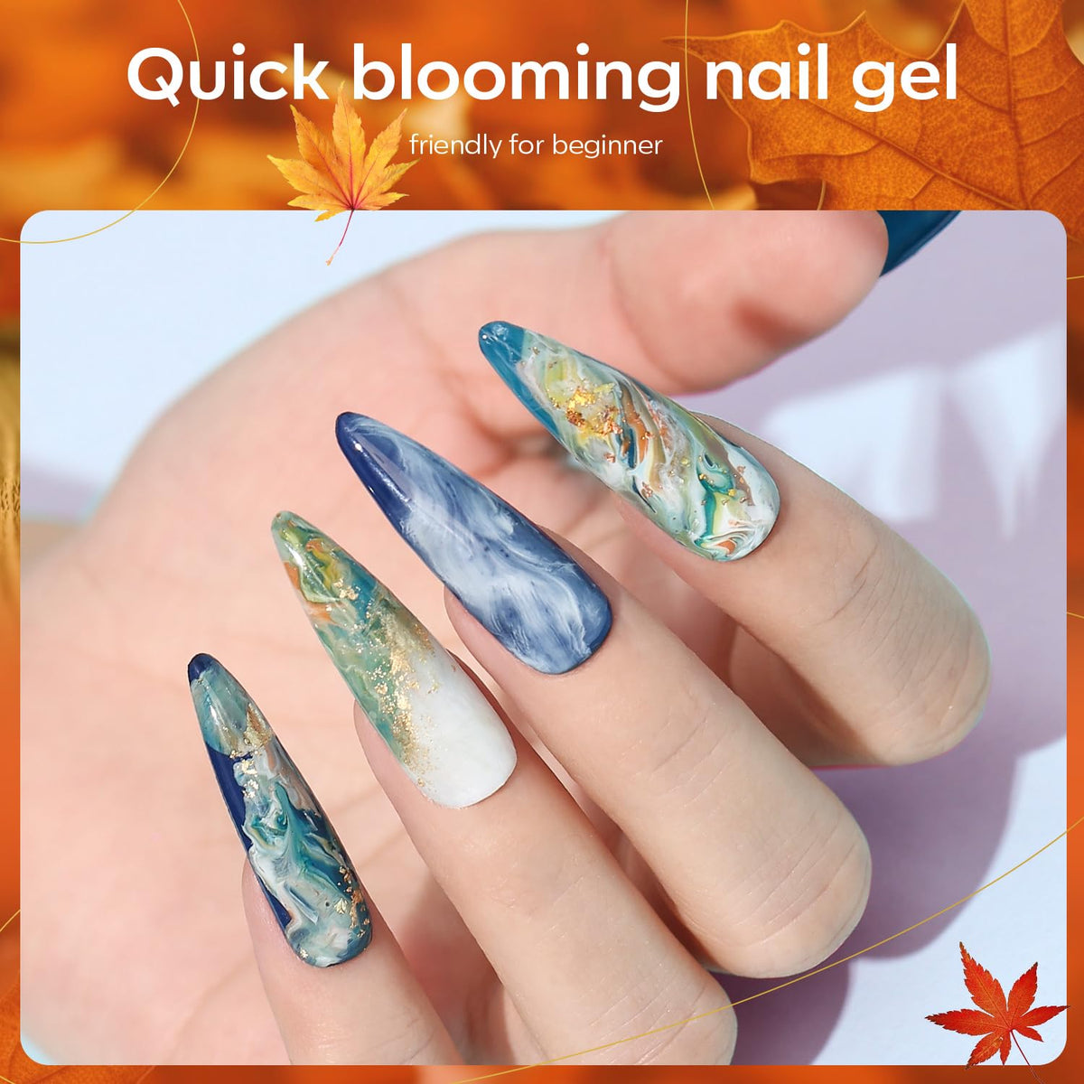 modelones Blooming Gel Nail Polish, 15 ml Clear Nail Art Accessories Stuff for Spreading Effects