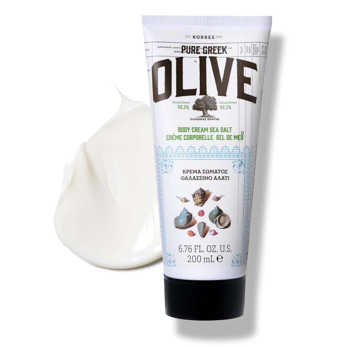 KORRES Olive Body Lotion for Dry Skin, Moisturizer Cream with Vitamin E, Aloe and Pure Greek Olive