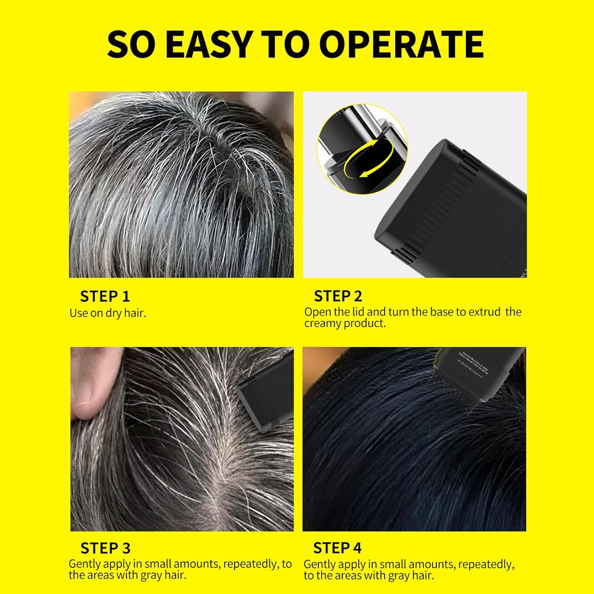 SEVICH Touch Up Comb 2 in 1 Korean, Instant Hair Root Touch-Up Stick | Dual-Sided Design For