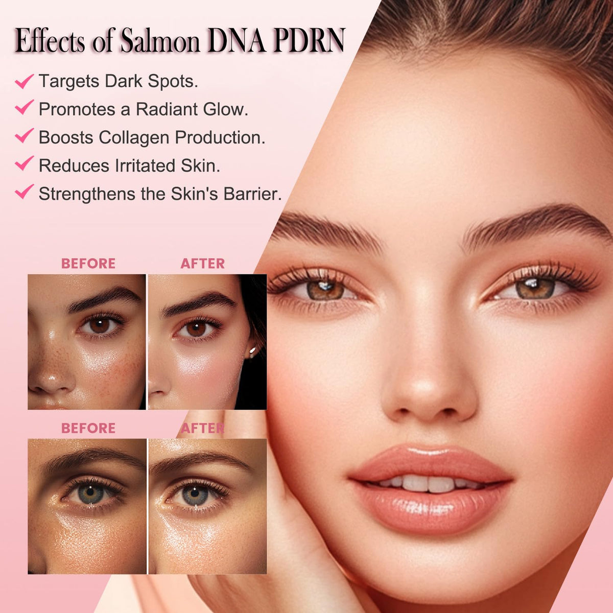 Mtmult PDRN Serum, Salmon DNA Serum - Korean Skin Care Anti-Aging Ampoule with 99% Salmon DNA PDRN
