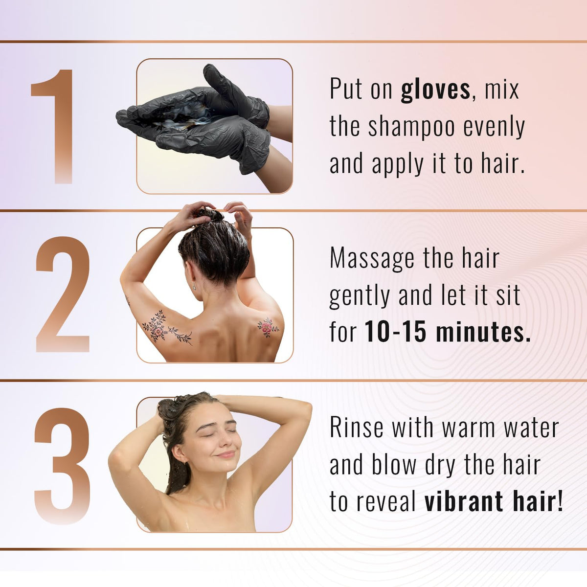 Herbishh Hair Color Shampoo for Gray Hair–Natural Hair Dye Shampoo with Argan Hair Mask–Travel