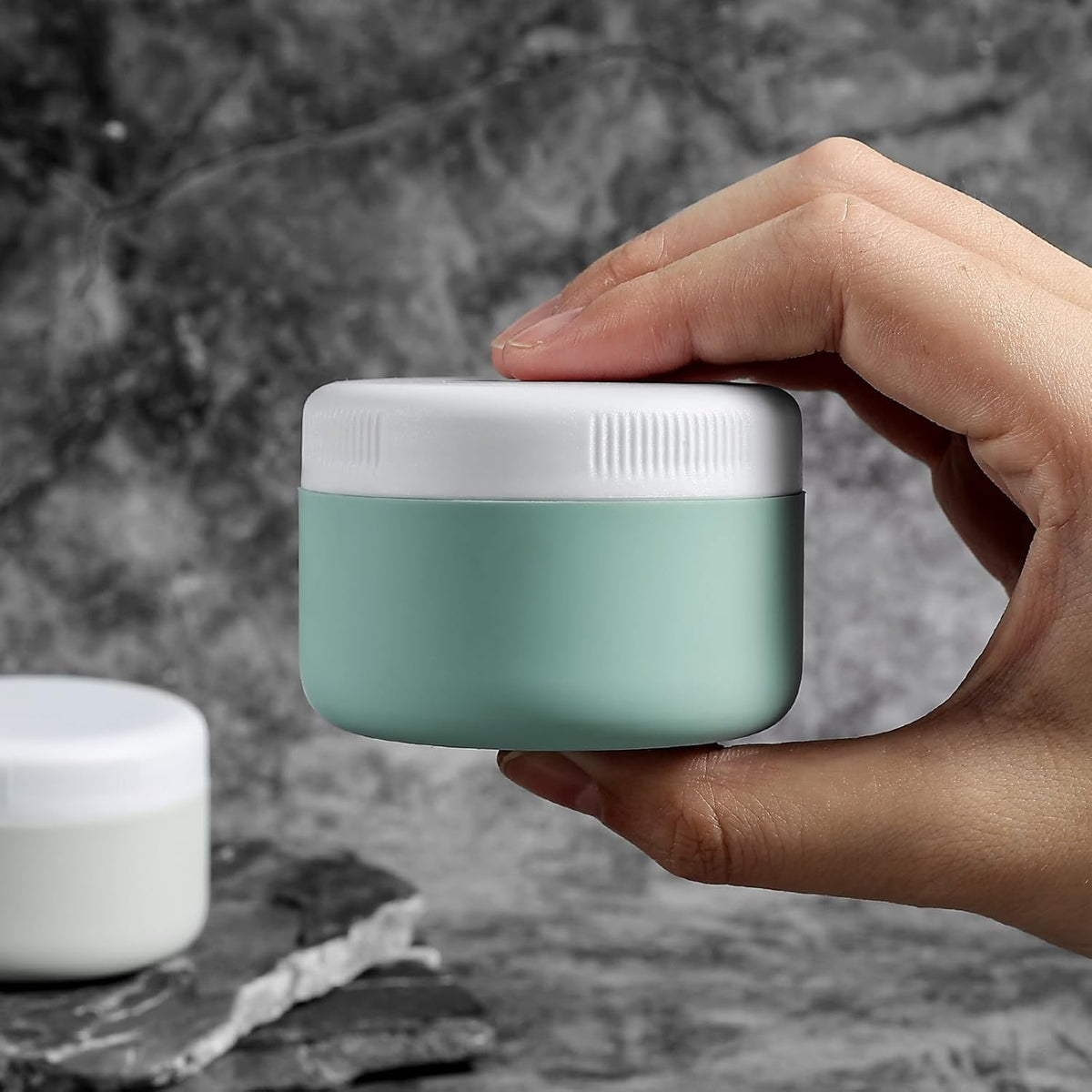 Travel Containers for Toiletries, Silicone Cream Jars BPA-Free, Leak-proof 3oz Travel Size