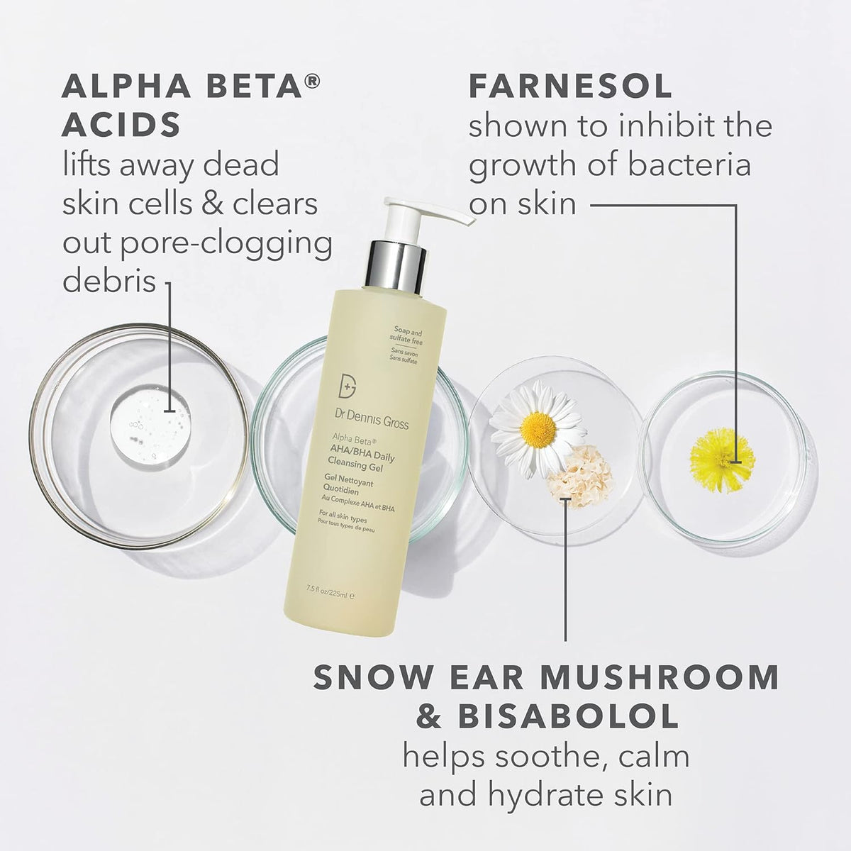 Dr. Dennis Gross Alpha Beta® AHA/BHA Daily Cleansing Gel, for Skin That is Dull, Congested and