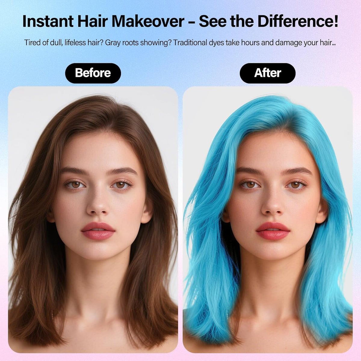 Temporary Hair Color For Kids Women Men, Washable Hair Dye Spray One-Day Hair Color Wax For Cosplay