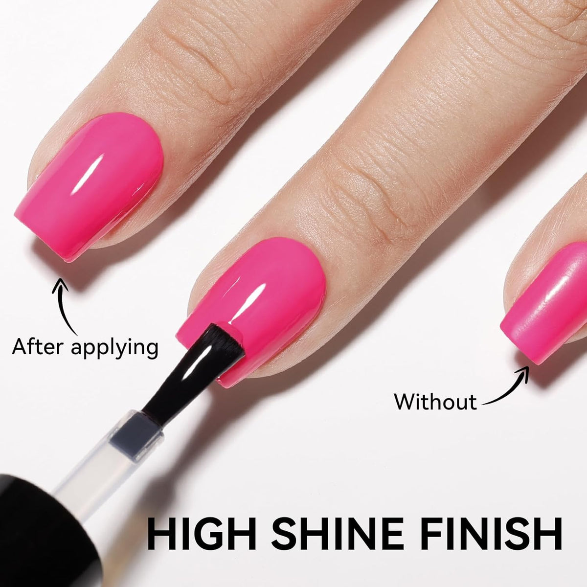 2Pcs Top Coat for Nail Polish, Quick Air Dry Clear Regular Nail Polishes High Shine Finish