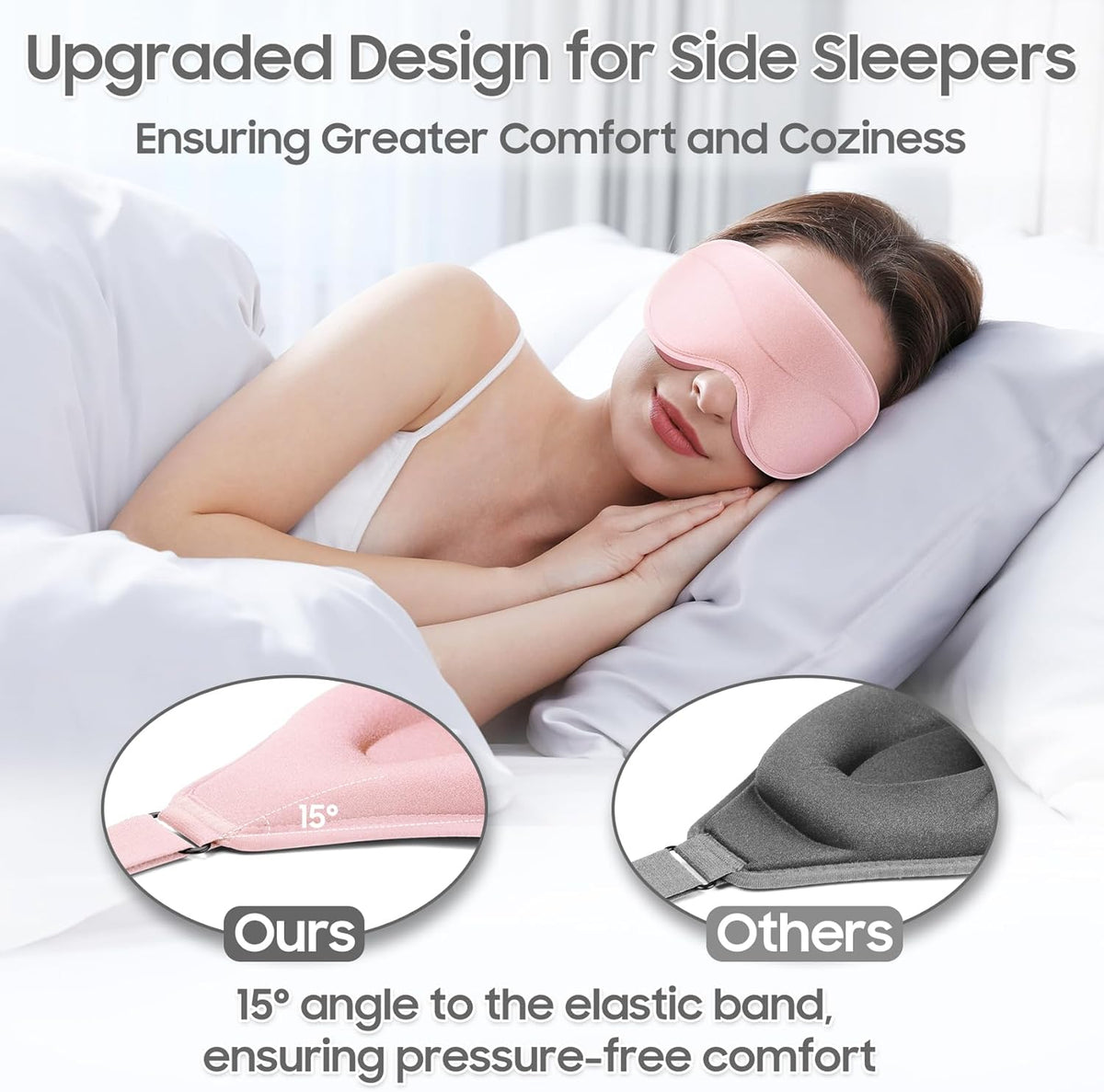 Sleep Mask - Total Blackout 3D Sleeping Mask, Super Lightweight & Silky Soft Eye Mask for Sleeping