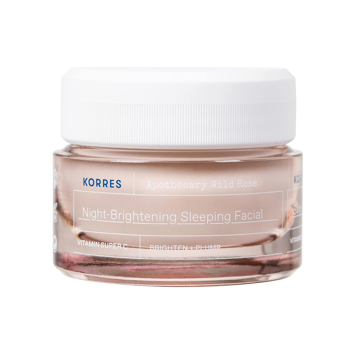 KORRES Wild Rose Skin Brightening Night Cream, Hydrating Face Moisturizer with Vitamin C