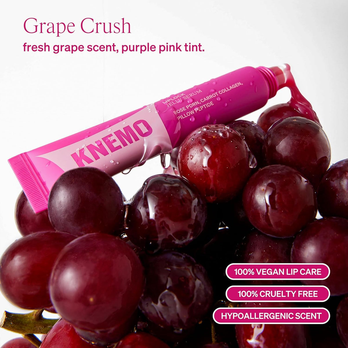 LipLock Jelly Serum for Dry Lips, Long-Lasting, Hydrating, Plumping, Glossy Mask with Rose PDRN