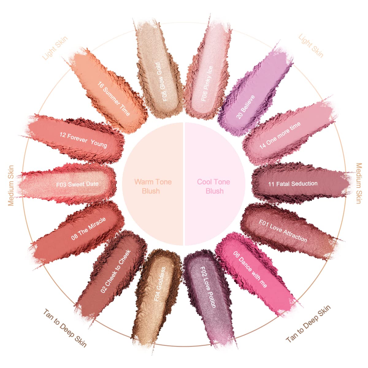Oulac Highlighter Makeup Blush| 2 in 1 Powdery Cream Texture Blush & Highlighter| Golden Hour
