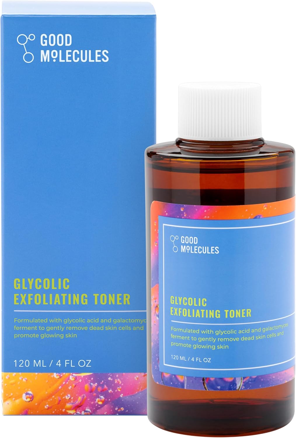 Good Molecules Glycolic Exfoliating Toner - Hyaluronic and Glycolic Acid Daily Toner for Face