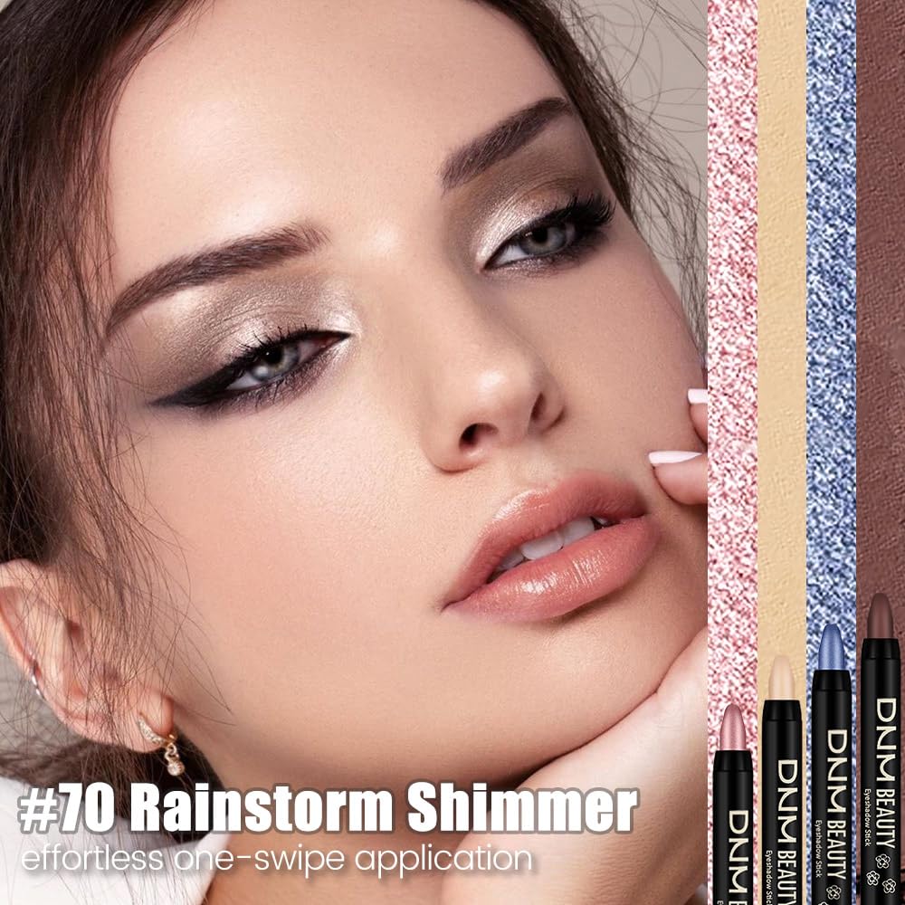 Kaely Cream Eye Shadow Sticks, Rainstorm Shimmer Eyeliner Pencil Eyeshadow Palette Makeup, Eye