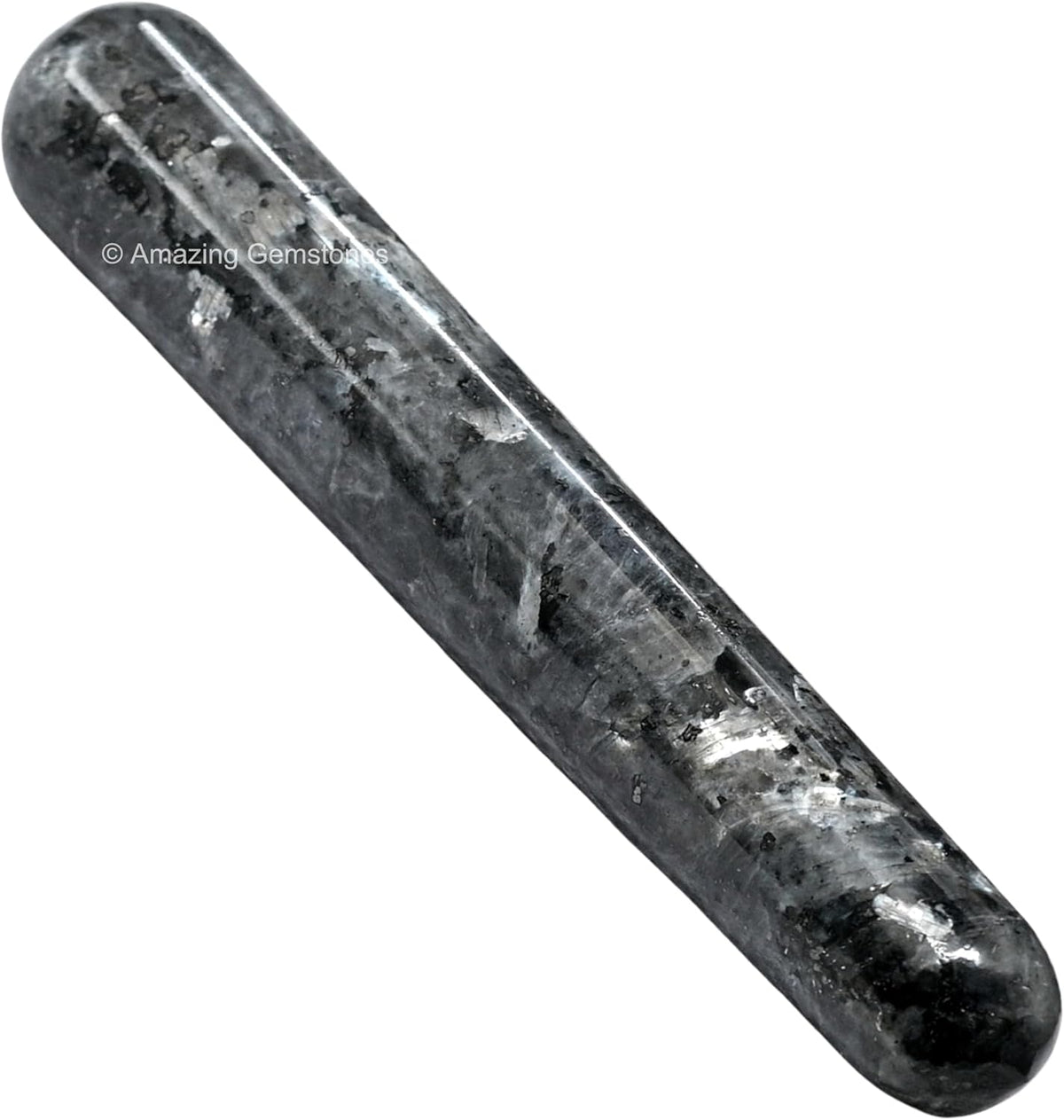 Amazing Gemstone Larvikite Crystal Wand Massage Stick - Pelvic Wand Gua Sha for Adults - Crystals