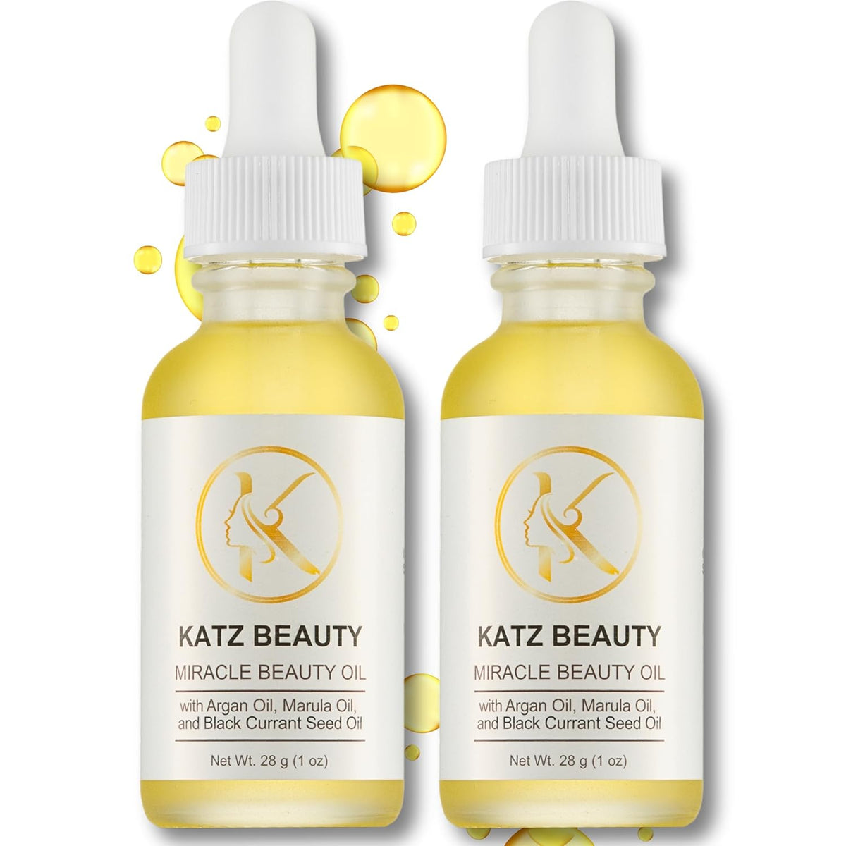 Katz Beauty Miracle Beauty Oil - Hydrating Face Oil with Jojoba, Argan & Marula Oil for Anti-Aging