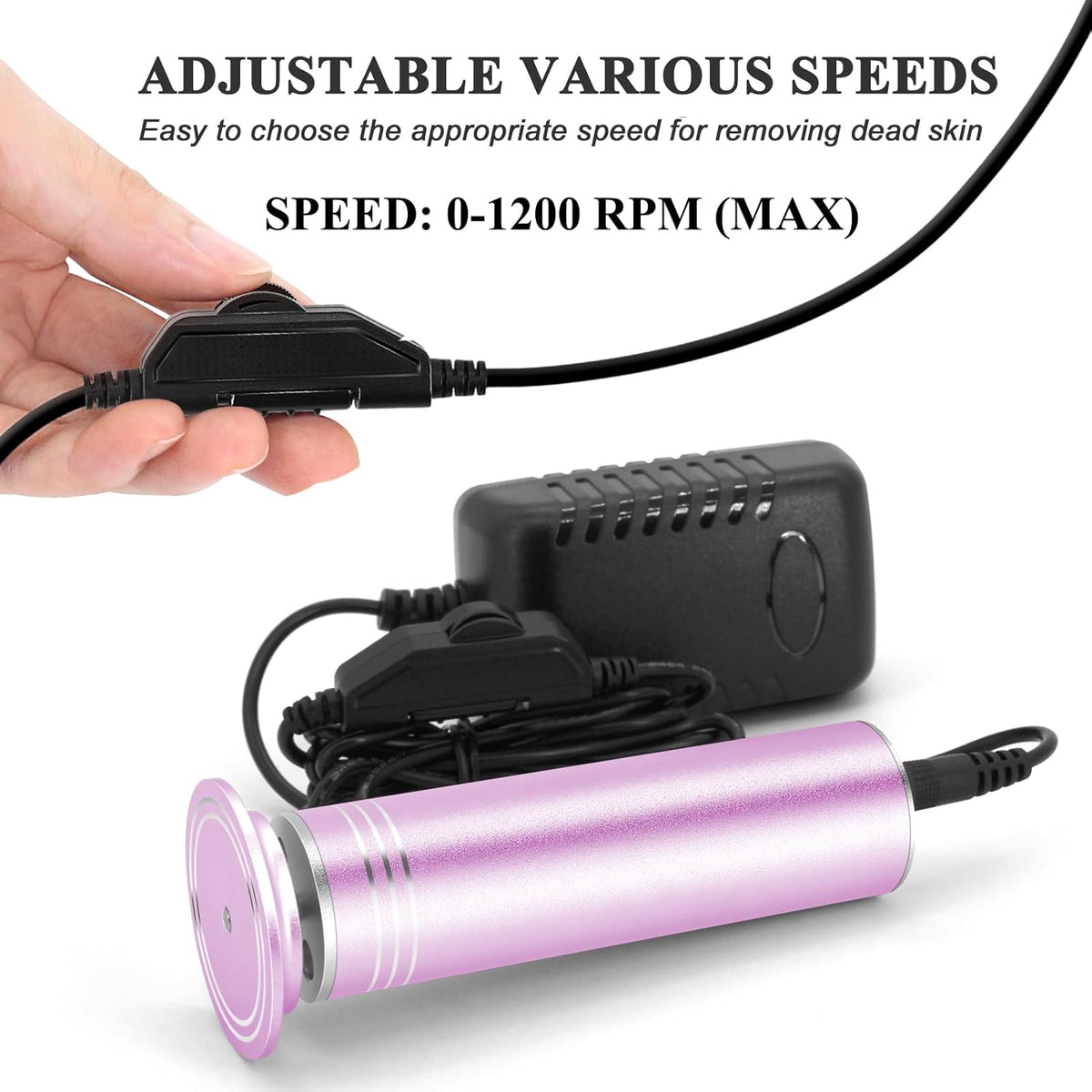 Upgraded Electric Callus Remover for Feet 1200RPM Adjustable Speed Professional Electric Foot File