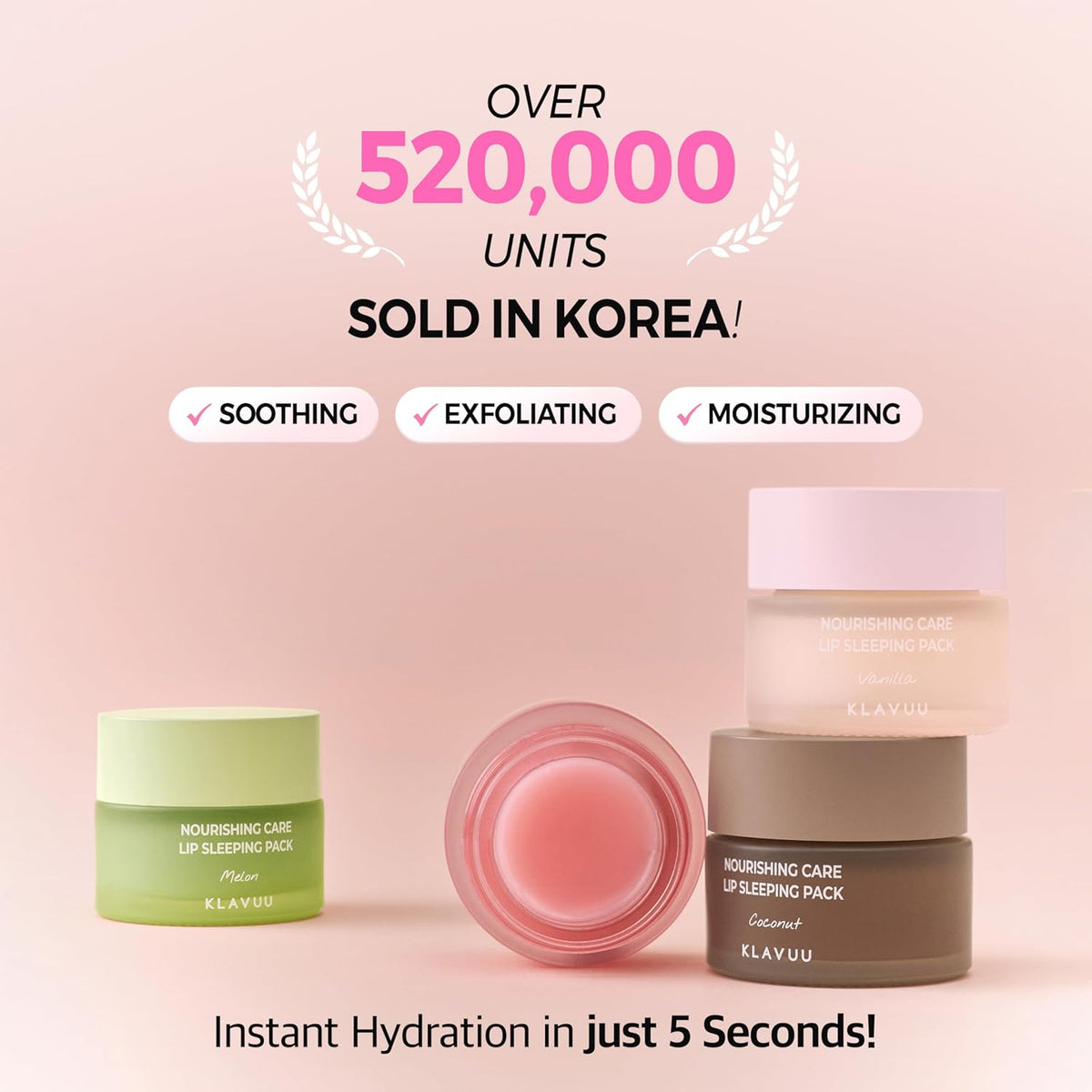 Klavuu Lip Mask Sleeping Pack (0.7oz) – Overnight Deep Hydrating Korean Lip Balm Treatment for Very