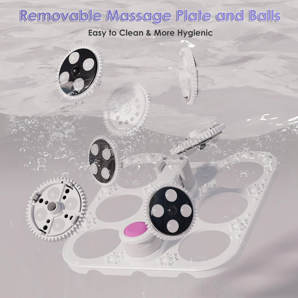 Collapsible Foot Spa Electric Rotary Massage, Foot Bath with Heat, Bubble,Temp Control, and 24